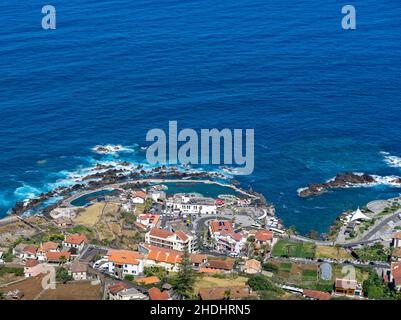 oceano atlantico, madeira, porto moniz, oceano atlantico, madeira, porto monizs Foto Stock