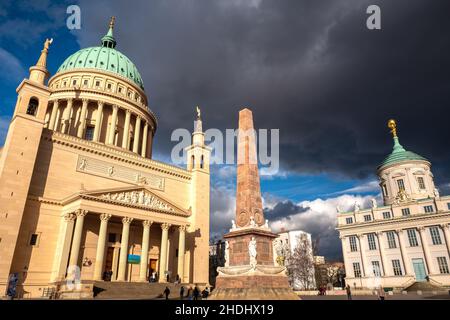 potsdam, nikolaikirche, vecchio mercato, potsdam, nikolaikirches, modifica dei marcatori Foto Stock