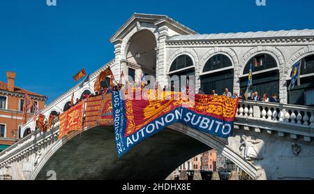venezia, manifestanti, venici Foto Stock