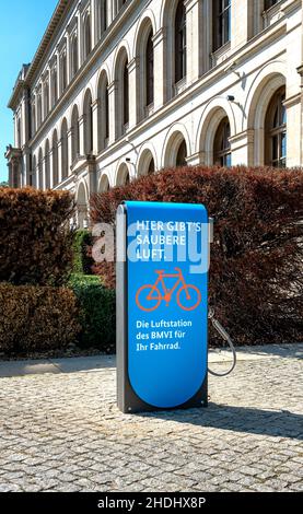 pompa d'aria, bicicletta, pompe d'aria, biciclette Foto Stock