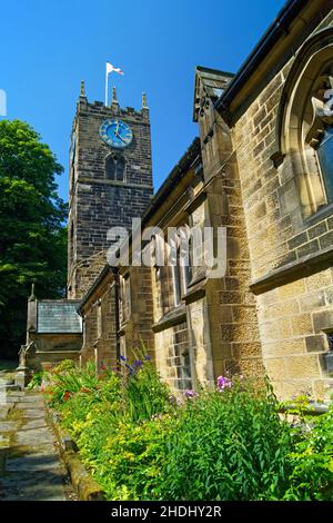 UK, West Yorkshire, Haworth, St Michael e All Angels Church Foto Stock