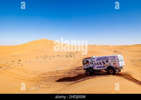 534 Bowens Igor (bel), Boerboom Ulrich (bel), Wade Syndiely (sen), Gregoor Racing Team, Iveco T-Way, T5 FIA Camion, in azione durante la tappa 5 del Rally Dakar 2022 intorno a Riyadh, il 6th 2022 gennaio a Riyadh, Arabia Saudita - Foto Frédéric le Floch / DPPI Foto Stock