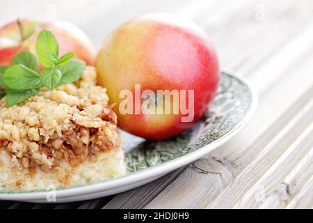 torta di mele, torta di frutta, torta di mele coperta, torte di mele, torte Foto Stock