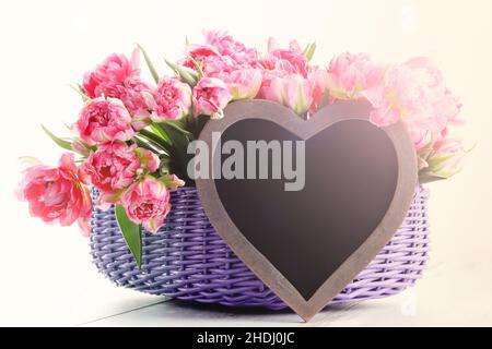 copia spazio, fiore, cuore, giorno delle madri, copyspace, fiori, cuori, madri giorni Foto Stock