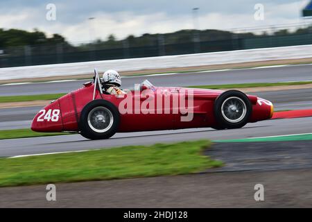 Klaus Lehr, Maserati 250F CM5, HGPCA Pre ’66 Grand Prix Cars, quelle che hanno corso nelle gare Grand Epreuve (definite come importanti gare del Gran Premio), hanno fatto il loro lavoro Foto Stock