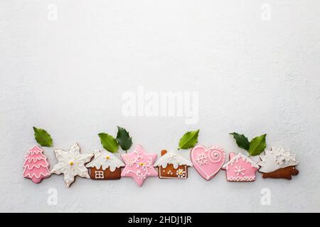 biscotti di natale, decorazione di natale, biscotto di natale, decorazioni di natale Foto Stock