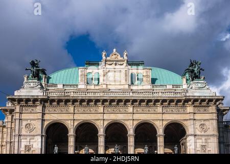 teatro dell'opera, teatro dell'opera di vienna, teatri dell'opera, staatsoper, opere dello stato di vienna Foto Stock