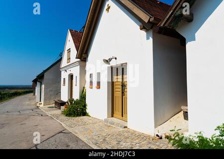 Casa di stampa del vino, Kellergasse Foto Stock