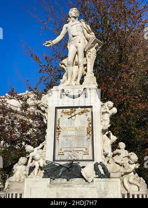 Monumento a Mozart Foto Stock