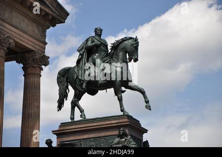 scultura equestre, statua a cavallo, friedrich wilhelm iv, scultura, sculture squadrine, statua, statue di cavalli, federico guglielmo iv di prussias Foto Stock