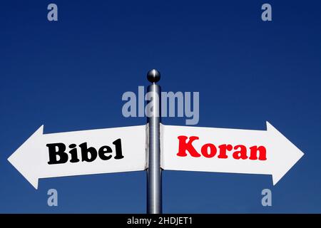 bibbia, corano, bibbie, corani Foto Stock