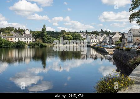 villaggio, bretagna, huelgoat, villaggi, brittanies Foto Stock