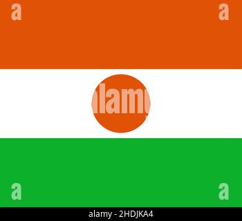 Niger bandiera ufficiale del paese Illustrazione Vettoriale