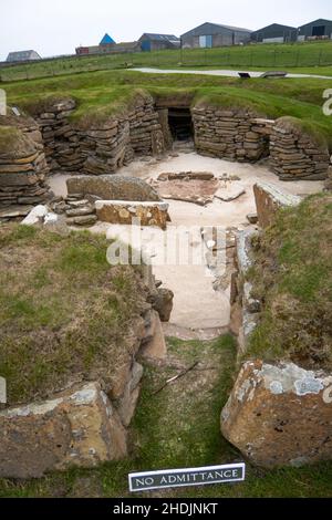 Skara Brae, Mainland Orkney, Scozia, Regno Unito Foto Stock