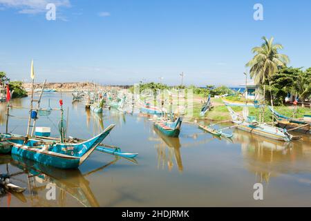 sri lanka, barche da pesca, sri lanka, barche da pesca Foto Stock