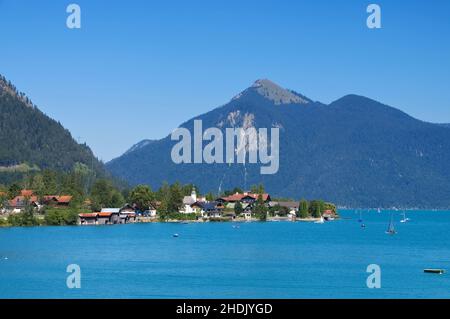 walchensee, kochel am see, walchensee, kochel am see Foto Stock