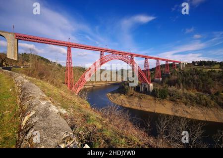 viadotto, ponte, viadukt garabit, viadotti, ponti, viaduc de garabit Foto Stock