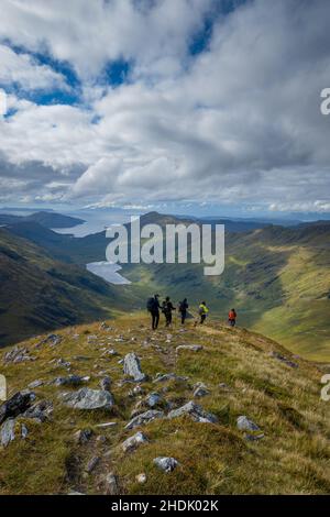 Il Fisherfield Six Munros, Scozia Foto Stock