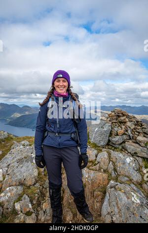 Il Fisherfield Six Munros, Scozia Foto Stock