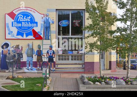 La storica città mineraria a 10'000 piedi, Leadville CO Foto Stock