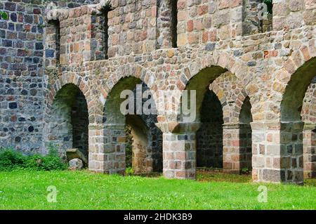 vecchia rovina, chiesa della nostra signora, loburg, vecchie rovine, chiesa delle nostre signore Foto Stock