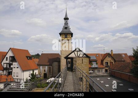 city wall, marbach am neckar, walls, marbach am neckars Foto Stock