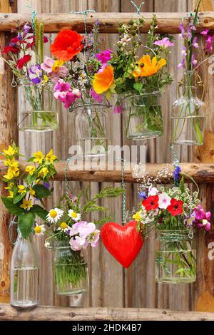 decorazione, fiore selvatico, stile di campagna, decorazioni, fiori selvatici, stili di paese Foto Stock