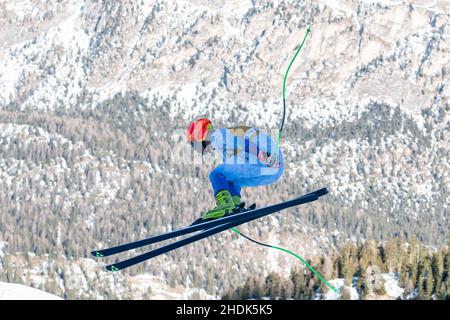 Val Gardena, Italia. 18th Dic, 2021 NYMAN Steven (USA) in competizione nella FIS Alpine Ski World Cup Men’s Downhill Race sul Saslong Course. Foto Stock