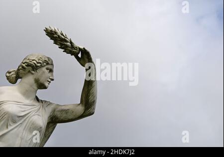 vittoria dea, corona di alloro, victoria, corone di alloro, vittoriose Foto Stock