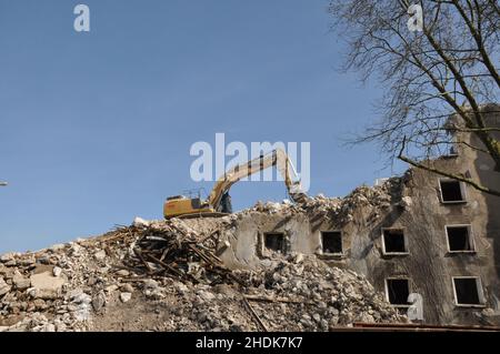 macerie, demolizioni, macerie, demolizioni Foto Stock