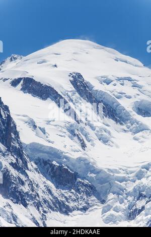 ghiacciaio, monte bianco, ghiacciai, mont blancs Foto Stock