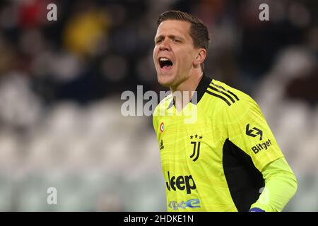 Torino, 6th gennaio 2022. Wojciech Szczesny della Juventus reagisce durante la serie A allo Stadio Allianz di Torino. Il credito d'immagine dovrebbe essere: Jonathan Moscrop / Sportimage Foto Stock