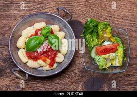 pranzo, gnocchi, pranzo, gnocchi Foto Stock