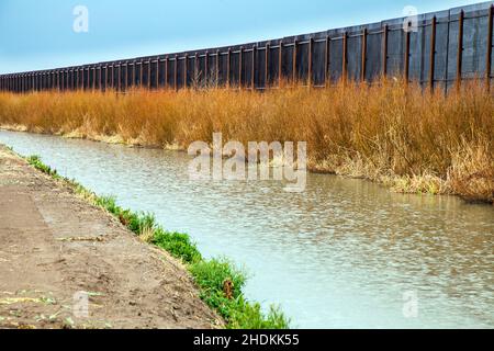 messico, texas, recinzione di frontiera, mexicos, recinzioni di frontiera, recinzione Foto Stock