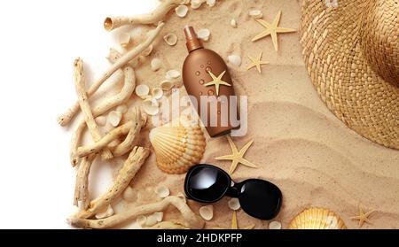 estate, vacanze, ombrellone, vacanze in spiaggia, jetsam, estati, vacanze, ombrelloni, vacanze, jetsams Foto Stock