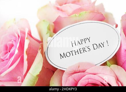 giorno delle madri, bouquet di rose, giorno della madre felice, giorni delle madri, bouquet di rose Foto Stock