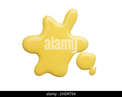 giallo, blob, giallo, blob, vernice splat Foto Stock