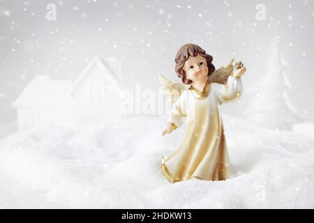 decorazione di natale, angelo di natale, decorazioni di natale, angeli di natale Foto Stock