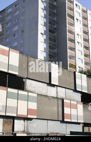 casa di consiglio, blocco di tenement, case di consiglio, blocchi di tenement Foto Stock