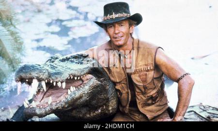 CROCODILE DUNDEE 1986 20th Century Fox film con Paul Hogan Foto Stock