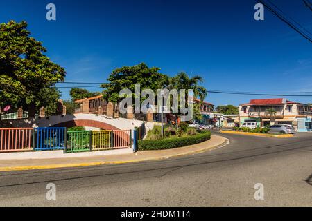 PUERTO PLATA, REPUBBLICA DOMINICANA - 15 DICEMBRE 2018: Strade a Puerto Plata, Repubblica Dominicana Foto Stock