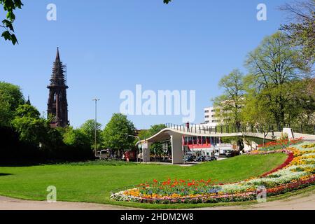 freiburg im breisgau, parco urbano, karlssteg, freiburg im breisgaus Foto Stock