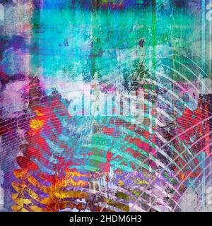 pittura, astratto, graffi, disegno, astrazione, abstract, scratch Foto Stock