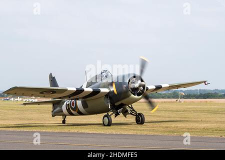 Grumman F6F Hellcat taxi-ing Foto Stock