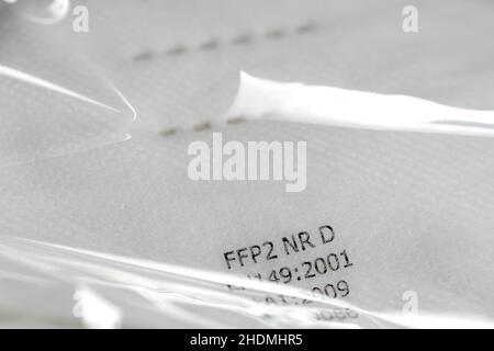 protezione del boccaglio, maschera facciale, ffp2, protezione della bocca e del naso, protezioni del boccaglio, maschere facciali Foto Stock