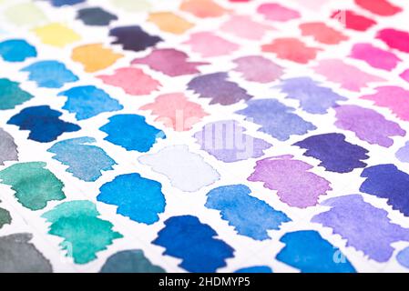 colore, acquerello vernici, spettro, colori, acquerello vernice, spettri Foto Stock