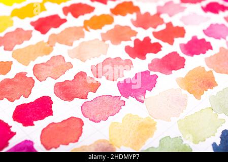 colore, rosso, acquerello vernici, colori, rossi, vernice acquerello Foto Stock