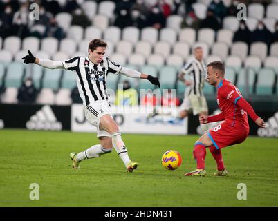 Torino, Italia. 22nd Dic 2021. Juventus Napoli, 06 gennaio 2022, Stadio Allianz, Torino Credit: Nderim Kaceli/Alamy Live News Foto Stock