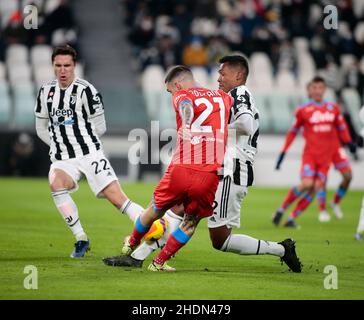 Torino, Italia. 22nd Dic 2021. Juventus Napoli, 06 gennaio 2022, Stadio Allianz, Torino Credit: Nderim Kaceli/Alamy Live News Foto Stock