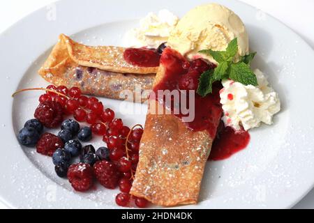 dessert, pancake, pancake, dessert Foto Stock